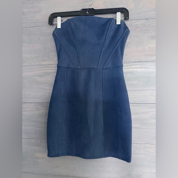 Superdown -Candice Bustier‎ Mini Dress Navy Blue Corset Bodycon Sz XS Revolve - Picture 4 of 8